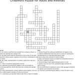 Crossword Puzzle For Rocks And Minerals Crossword   Wordmint   Rocks Crossword Puzzle Printable