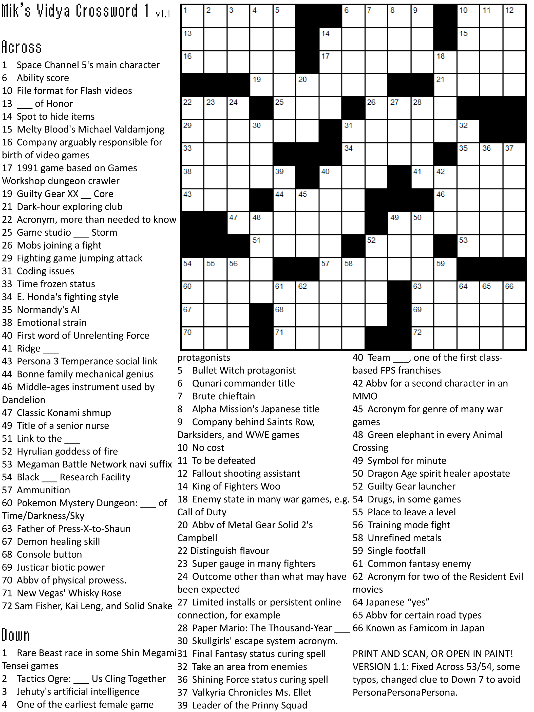 Crossword Puzzle Games | Crossword Puzzle Printable - Printable Puzzle Games