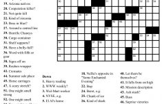 Printable Crossword Puzzle With Answer Key