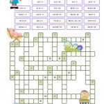 Crossword Puzzle Numbers Worksheet   Free Esl Printable Worksheets   Printable Puzzles For 14 Year Olds