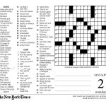 Crossword Puzzle Printable Ny Times Syndicated Answers   New York   Printable Crossword Nyt