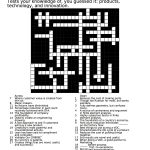 Crossword Puzzle – Product, Technology, Innovation | Shipulski On Design   Printable Crossword Puzzles 2013