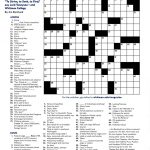 Crossword Puzzle | Whitman College   Printable Crossword Puzzles For College Students