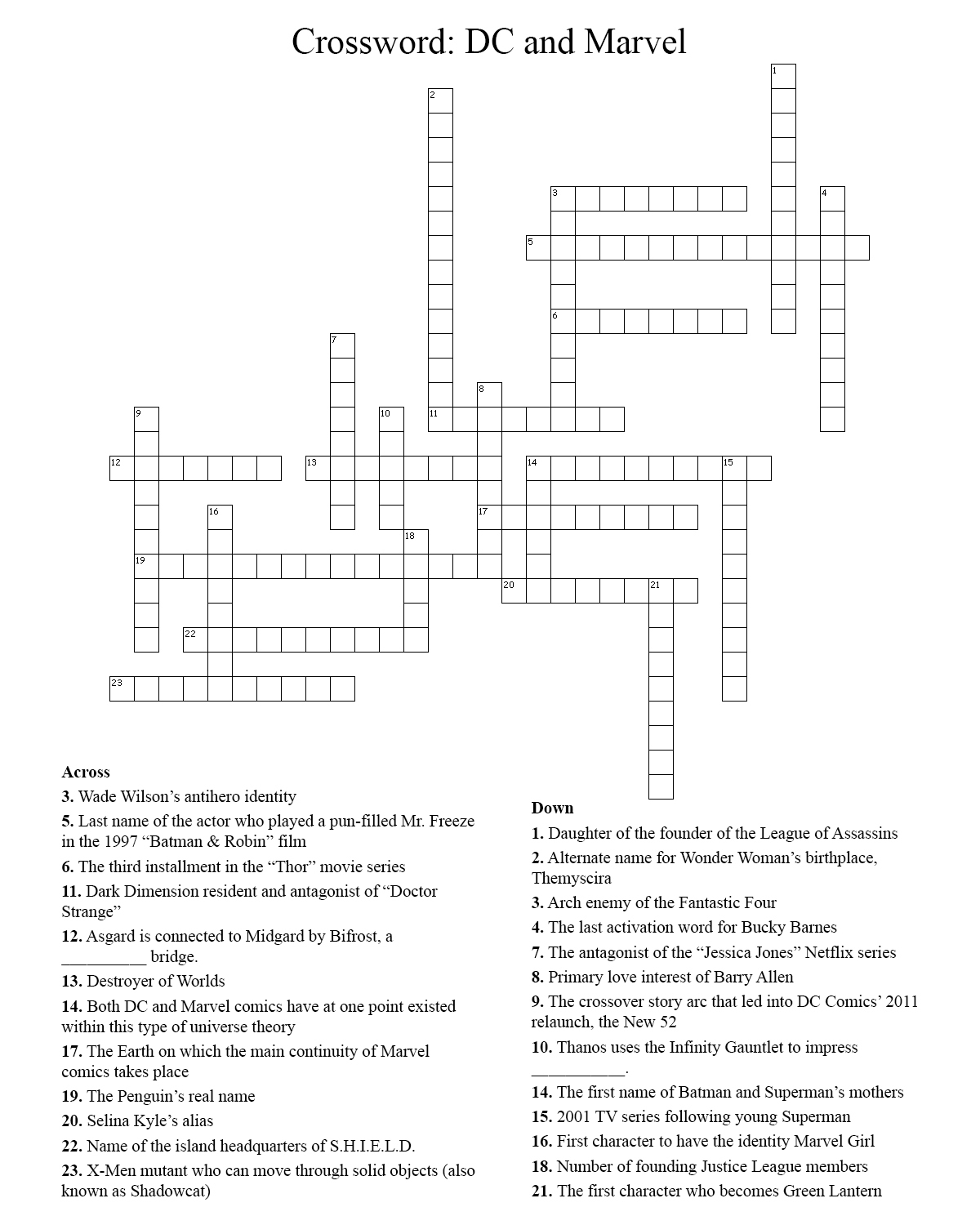 Crossword Puzzles For Adults - Best Coloring Pages For Kids - Printable Crossword Puzzles Books