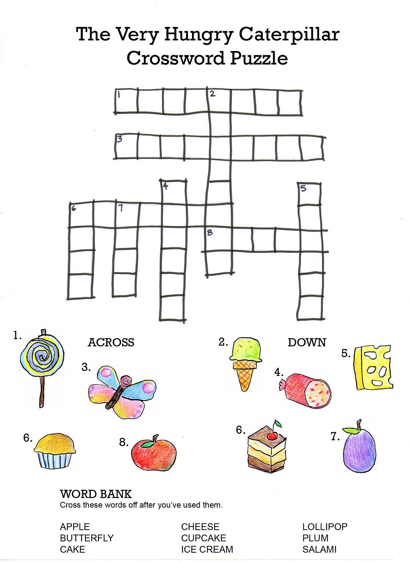 Printable Simple Crossword Puzzles Printable Crossword Puzzles