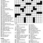 Crossword Puzzles Printable Easy Free Crosswords ~ Themarketonholly   Printable Crossword Newspaper