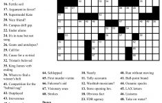 Printable Crossword Puzzle For Grade 6