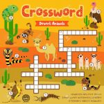 Crosswords Puzzle Game Of Desert Animals For Preschool Kids Activity   Printable Animal Puzzle