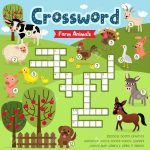 Crosswords Puzzle Game Of Farm Animals For Preschool Kids Activity   Printable Animal Puzzle