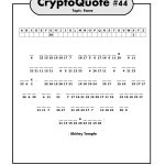 Cryptogram Puzzles To Print | Shirley Temple Cryptoquote   Printable   Printable Quiptoquip Puzzles