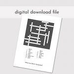 Custom Crossword Puzzle Printable Blank Crossword Digital | Etsy   Blank Crossword Puzzle Printable