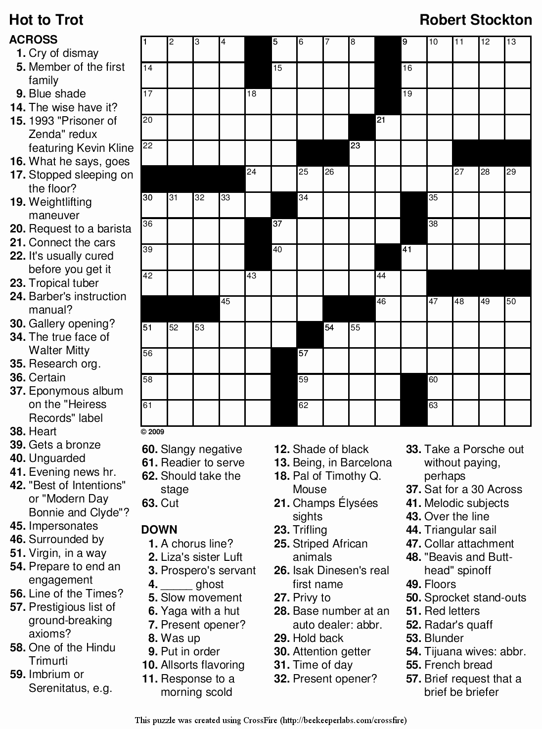 Daily Crossword Puzzle Printable – Rtrs.online - Difficult Crossword Puzzles Printable
