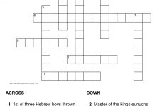 Daniel Crossword Puzzle – Printable Crossword Puzzles About The Bible