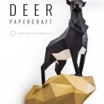 Deer #papercraft #paper #craft #diy #sculpture #decor #homedecor   Printable Origami Puzzle
