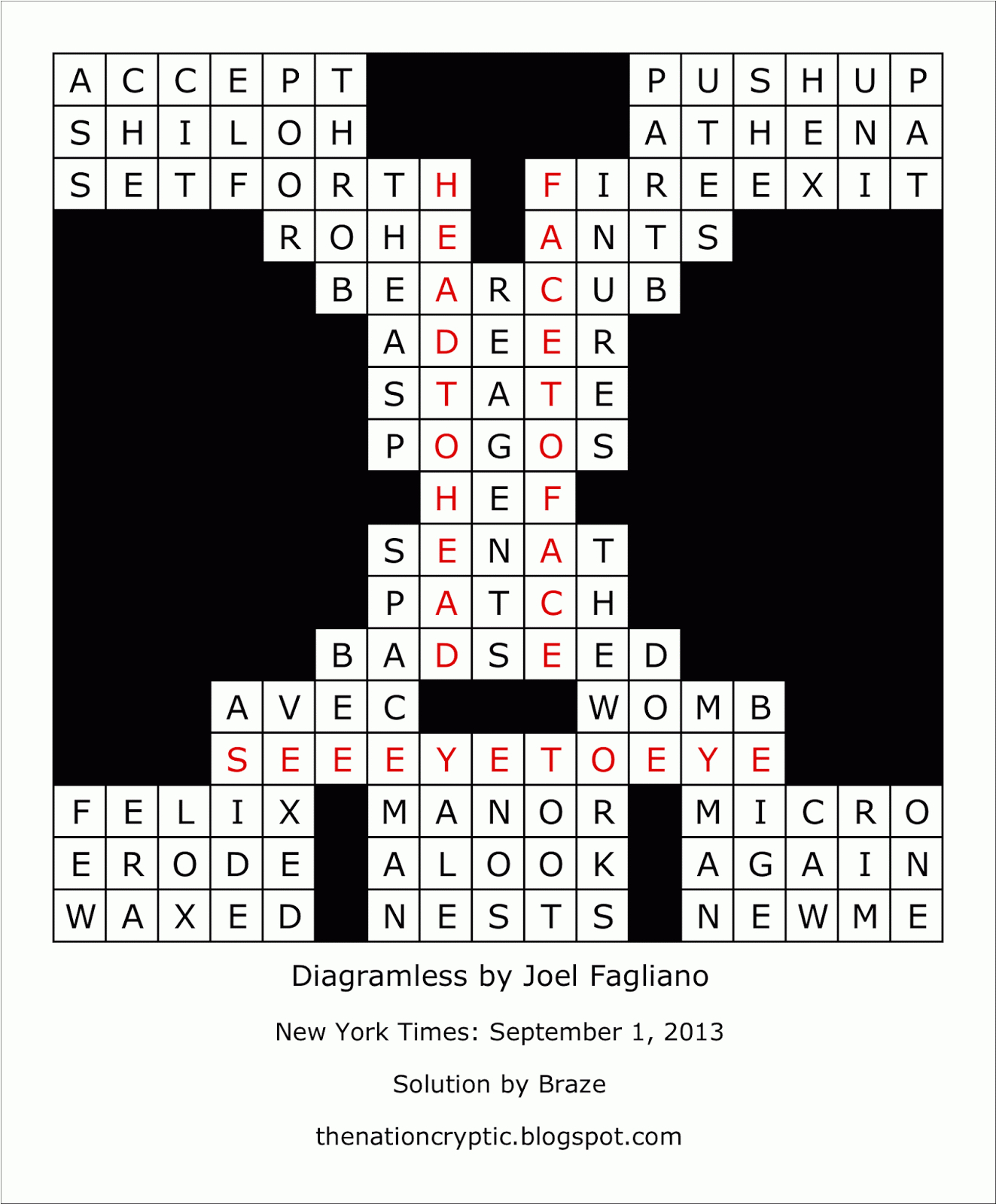 Diagramless Crossword Puzzles - Printable Diagramless Crossword Puzzles