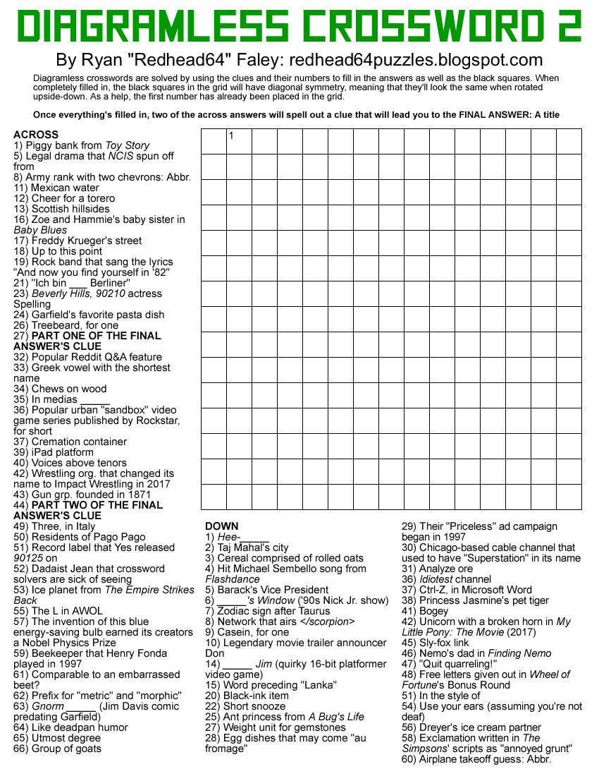 The New York Times Crossword In Gothic July 2010 Printable 