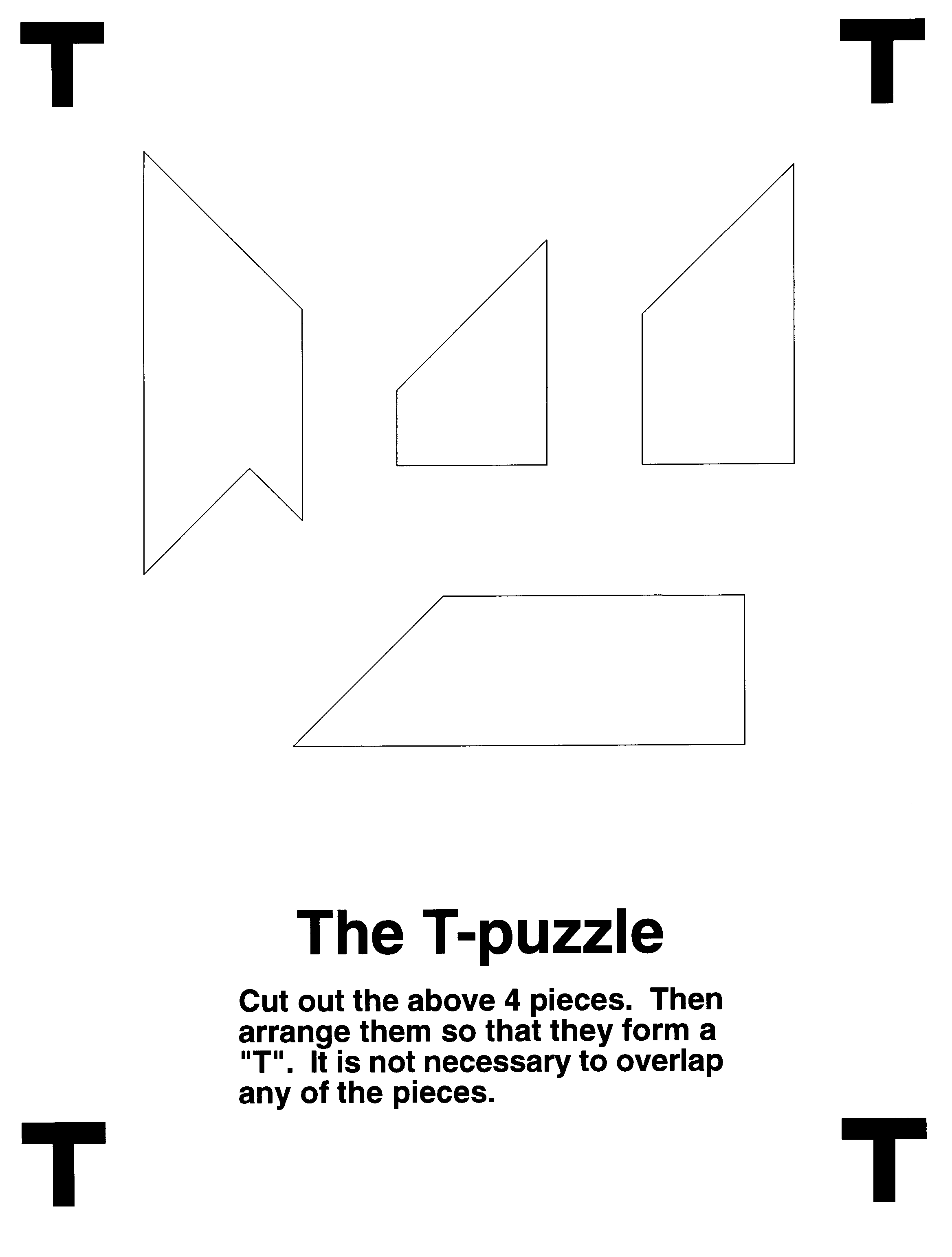 Diy Puzzles | Puzzles.ca - Letter T Puzzle Printable
