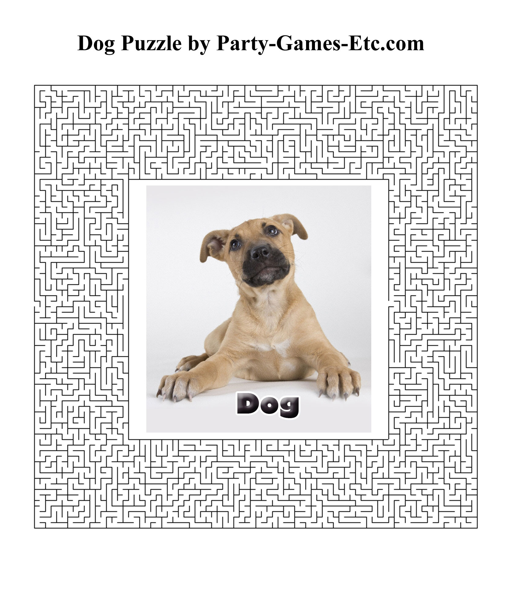 Dog Party Games, Free Printable Games And Activities For A Theme - Printable Dog Puzzle