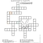 Easter Crossword Puzzle   Sunshine And Rainy Days   Printable Crossword Easter