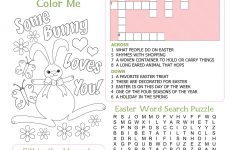 Easter Crossword Puzzle Printable Worksheets