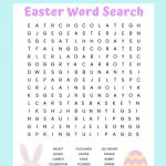 Easter Word Search Free Printable Worksheet For Kids   Printable Easter Puzzles For Adults
