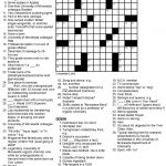Easy Celebrity Crossword Puzzles Printable   Printable Crossword Puzzle With Answer Key