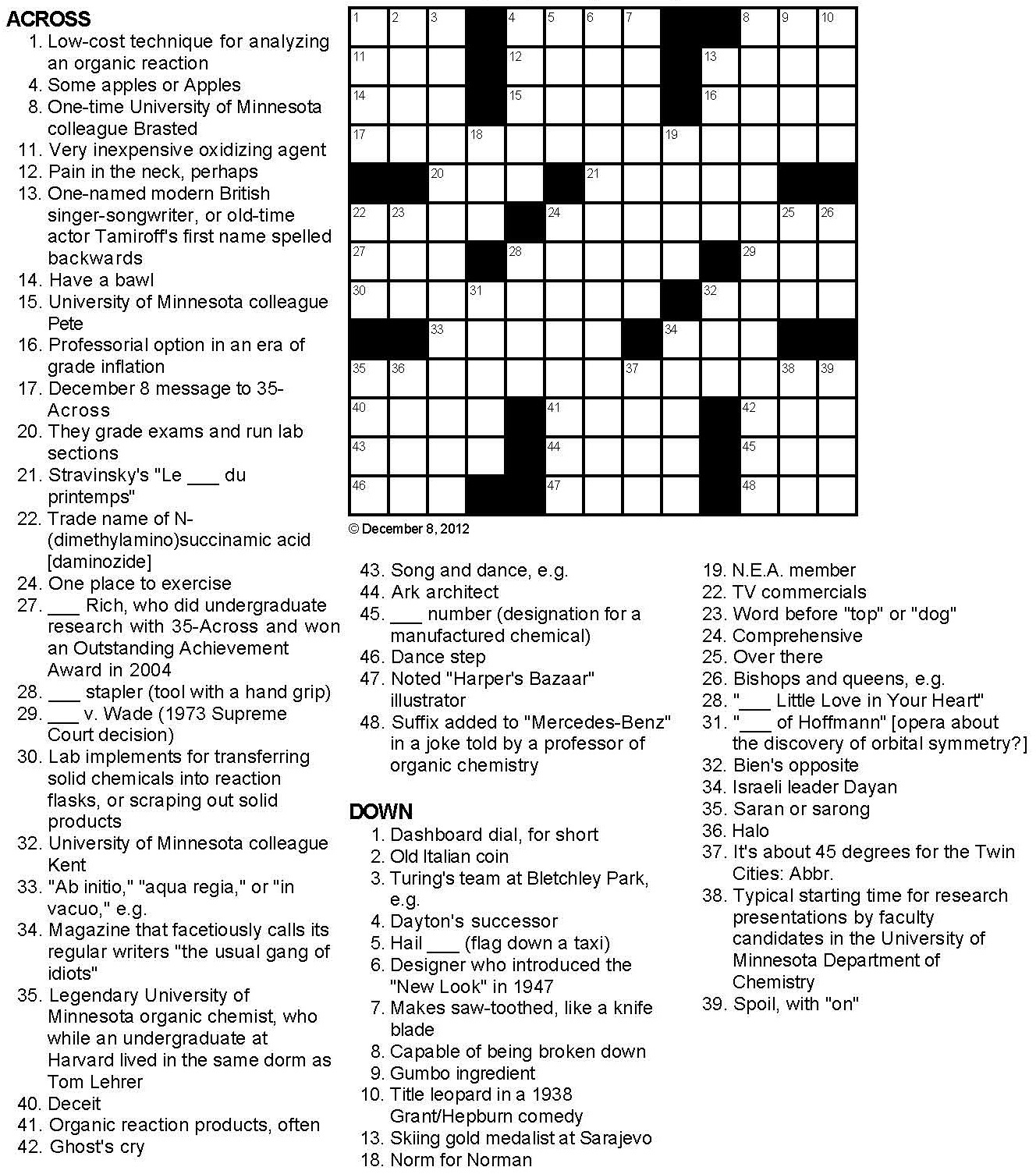 Easy Celebrity Crossword Puzzles Printable - Printable Crossword Puzzle With Answer Key