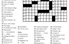 Printable Easy Crossword Puzzles With Solutions