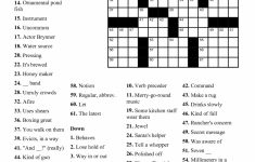Printable Easy Crossword Puzzles With Answers