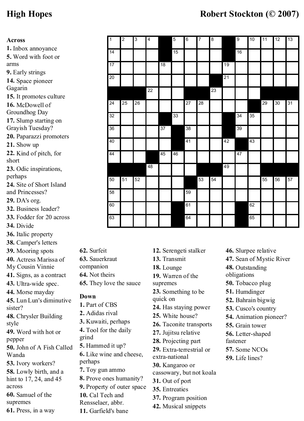 Easy Printable Crossword Puzzles | &amp;quot;aacabythã&amp;quot; | Free Printable - Printable Crossword Puzzle With Clues