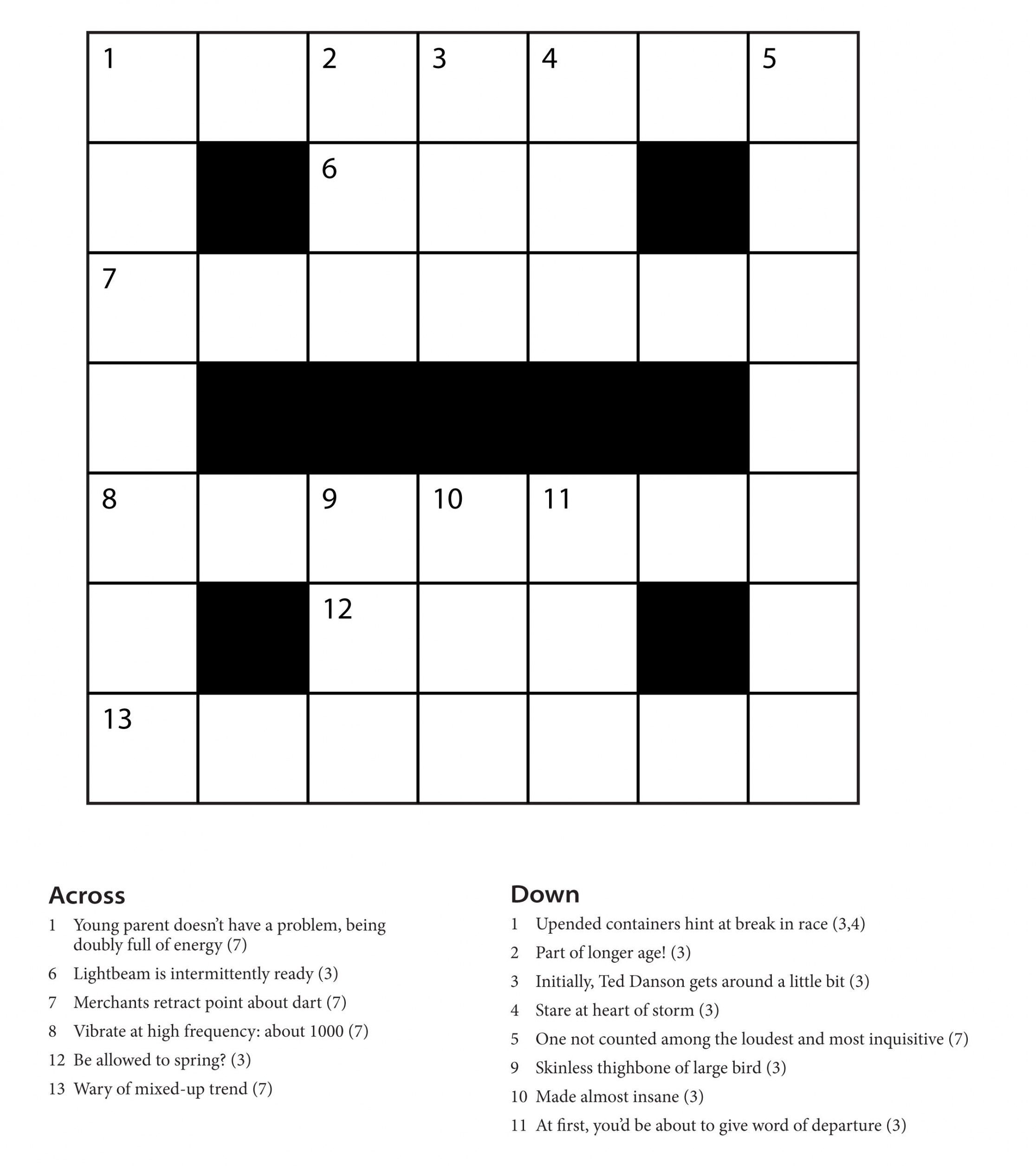 Easy Printable Crossword Puzzles | Freepsychiclovereadings - Printable Cryptic Crossword Puzzles