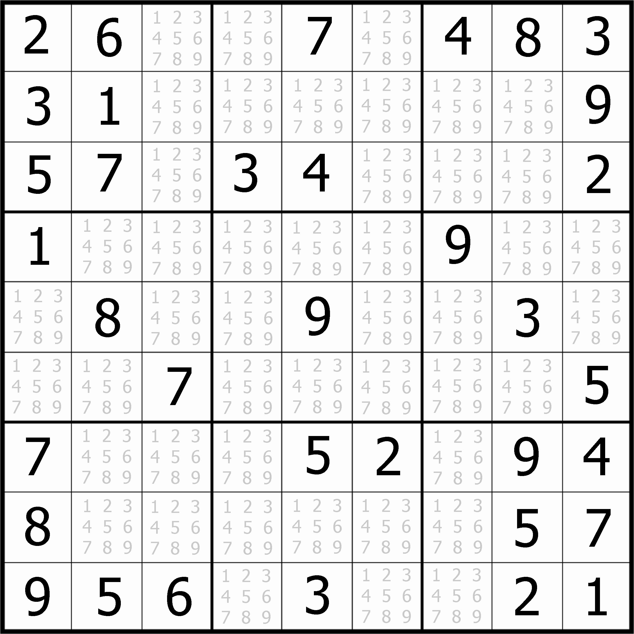 Easy Sudoku Puzzles To Print Free Example Easy Sudoku For You - Printable Sudoku Puzzles For Beginners