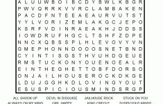 Elvis Songs Printable Word Search Puzzle – Printable Crossword Puzzles About Cars