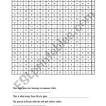 English Worksheets: Crossword Puzzle Soccer   Printable Crossword Puzzles Soccer
