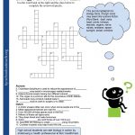 Enjoyable Esl Printable Crossword Puzzle Worksheets With Pictures   Printable Crossword For Middle School