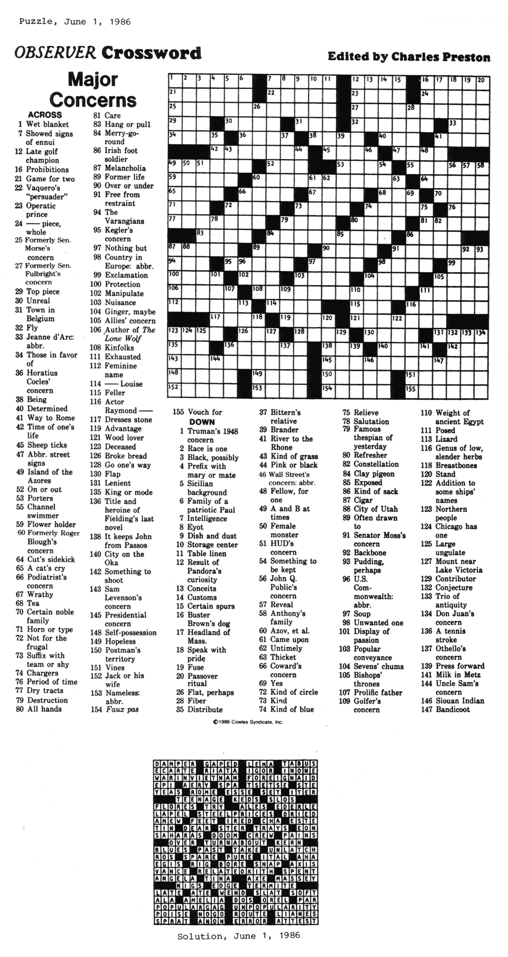 Eugene Sheffer Crossword Puzzle Printable - Printable 360 Degree - Printable Crossword Puzzles By Eugene Sheffer