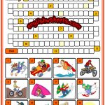 Extreme Sports Esl Printable Word Snake Puzzle Worksheet For Kids   Printable Esl Puzzles