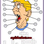Face Parts Esl Printable Crossword Puzzle Worksheets For Kids | Esl   Printable Face Puzzle