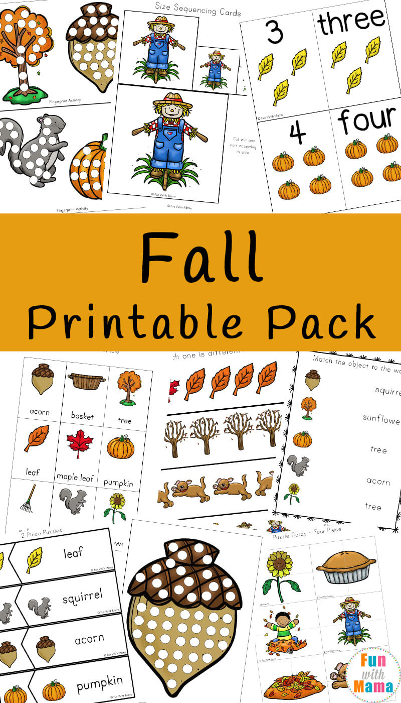 Fall Theme Activities For Kids - Fun With Mama - Printable Puzzles For Toddlers