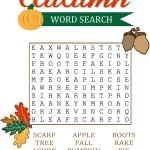 Fall Word Search For Brain Training | Educative Puzzle For Kids   Printable Drop Quote Puzzles
