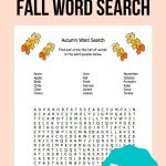 Fall Word Search | Freebies For Special Education | Fall Word Search   Printable Ela Puzzles