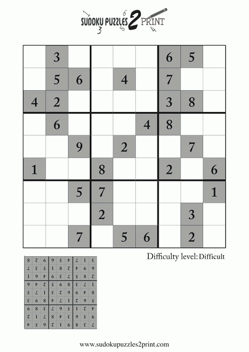 Featured Sudoku Puzzle To Print 3 - Sudoku Puzzle Printable With Answers