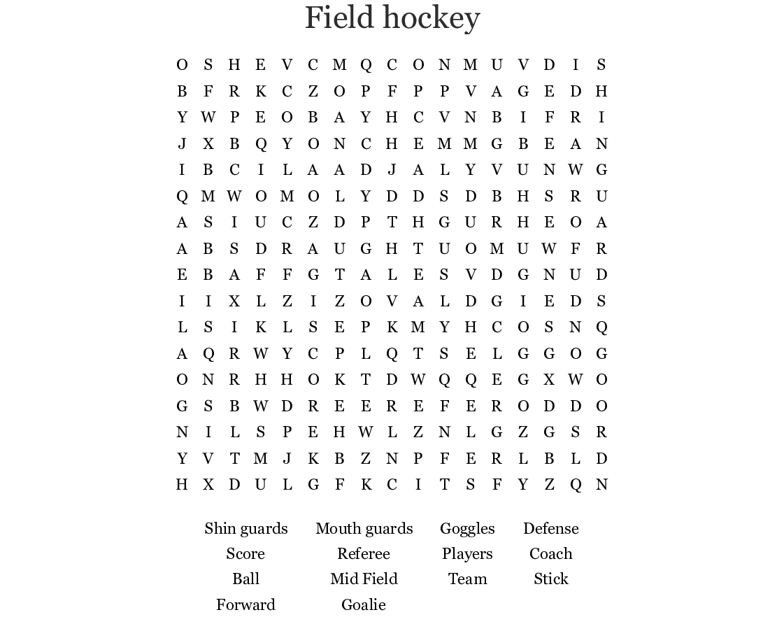 Field Hockey Word Search Wordmint Printable Hockey Crossword Printable Crossword Puzzles