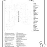 Fill Free To Save This Historical Crossword Puzzle To Your Computer   Printable Crosswords For 6Th Grade
