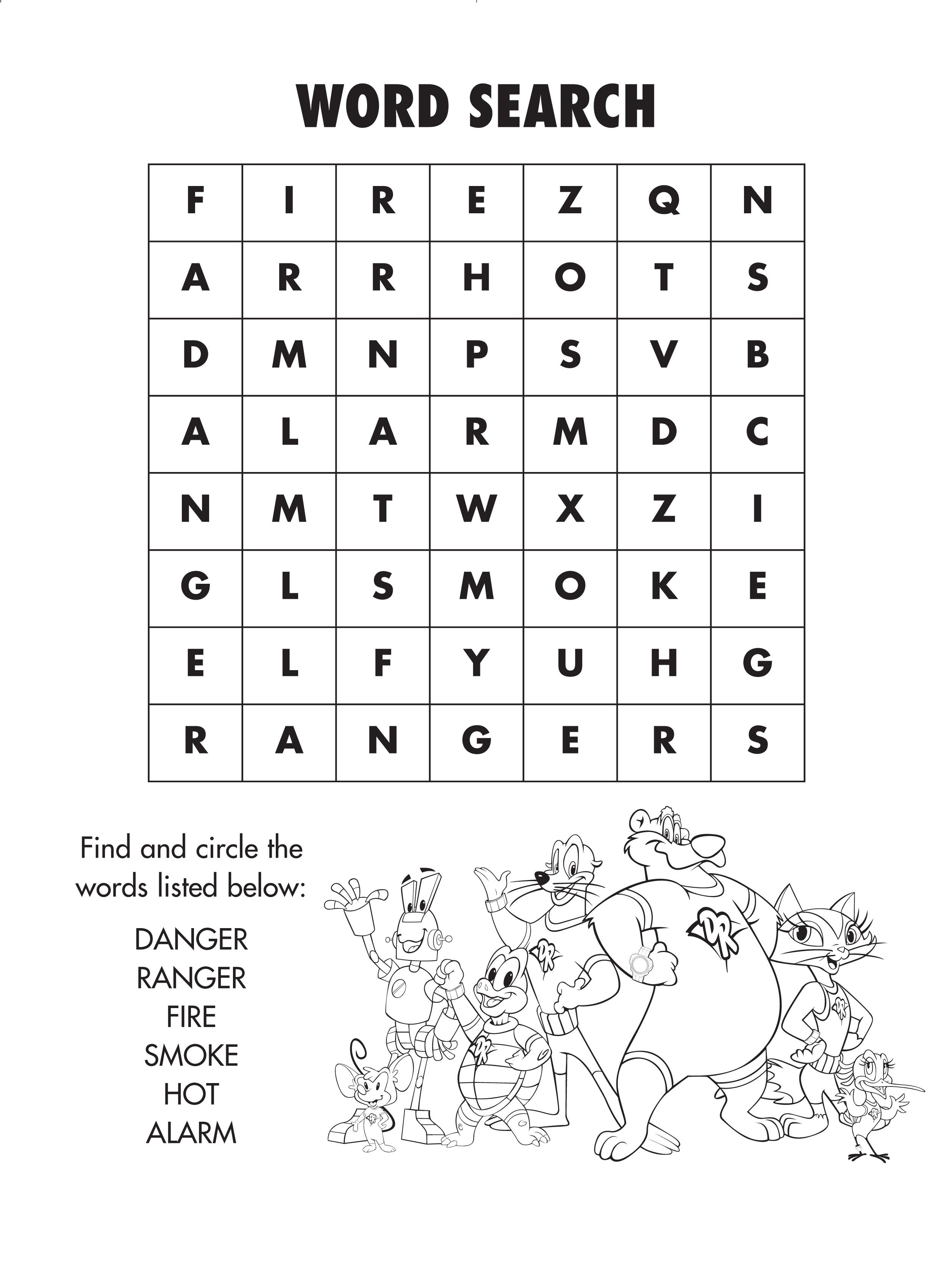 Fire Safety Crossword Puzzle Printable Printable Crossword Puzzles