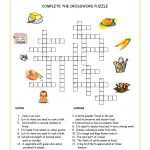 Food And Drink Crossword Worksheet   Free Esl Printable Worksheets   Printable Crossword Food