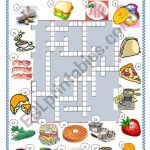Food Crossword Puzzle   Esl Worksheetlimetree22   Printable Crossword Puzzles About Food