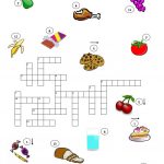 Food Crossword Puzzle Worksheet   Free Esl Printable Worksheets Made   Printable Crossword Food