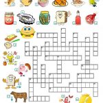 Food   Crossword Worksheet   Free Esl Printable Worksheets Made   Printable Crossword Esl