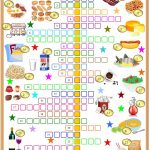 Food ,drinks And Groceries Crosswords Worksheet   Free Esl Printable   Printable Crossword Food